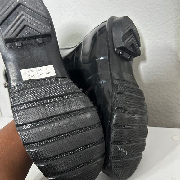 Hunter Original Tall Gloss Rain Boots Black Classic Black Women's Size 8 - Picture 9 of 13